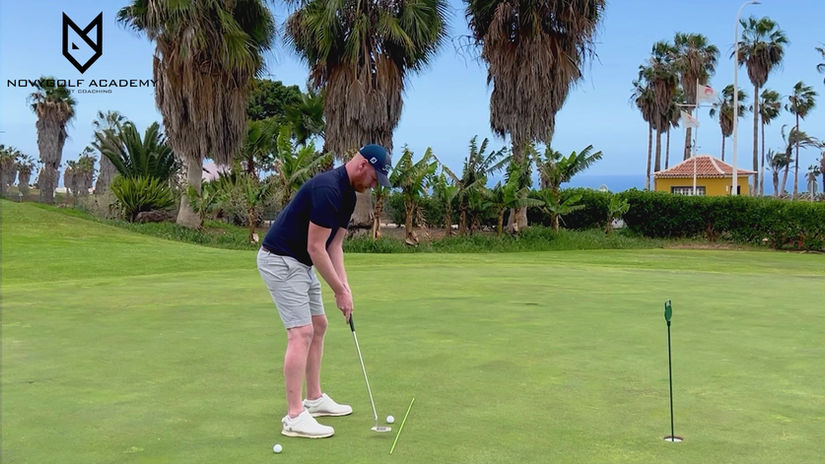Putting - vzdálenost od míče